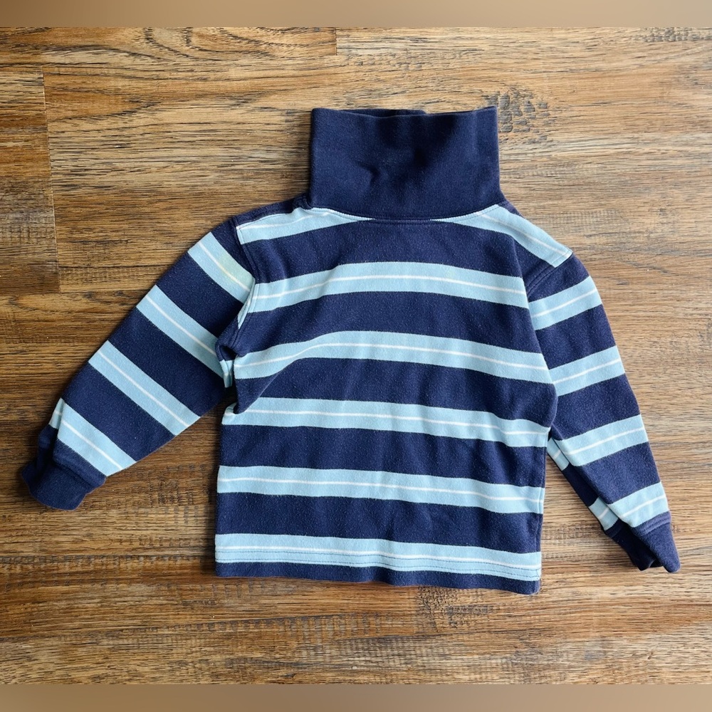 Bowen & Wright Boys Striped Navy and Light Blue Turtleneck 2T